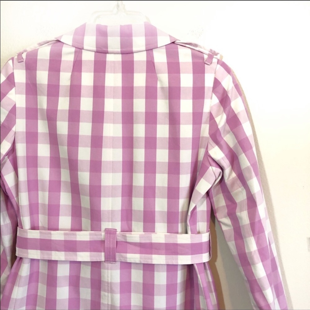 J Crew icon trench coat oversized gingham SPR 2019 - Picture 5 of 8
